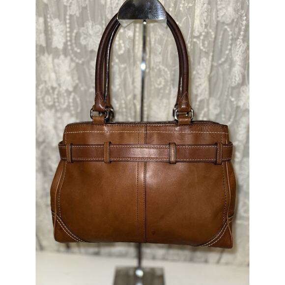 Coach Hampton Medium Tote Handbag in Brown Leather - Picture 7 of 16
